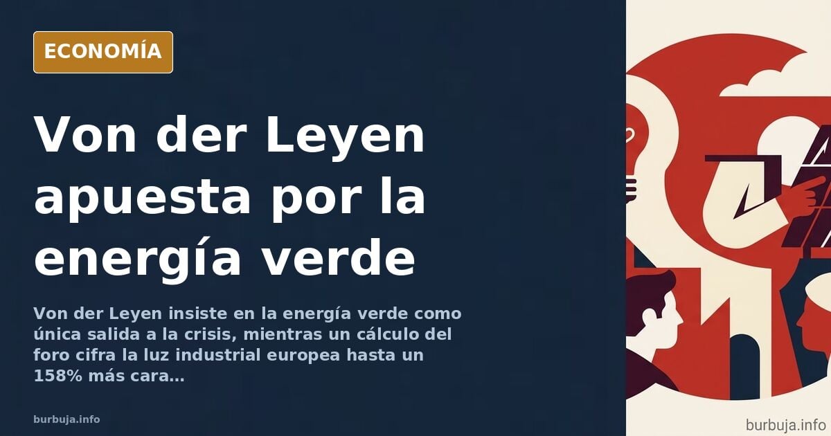 Ilustración editorial de una red eléctrica europea con molinos de viento y torres de alta tensión bajo un cielo oscuro
