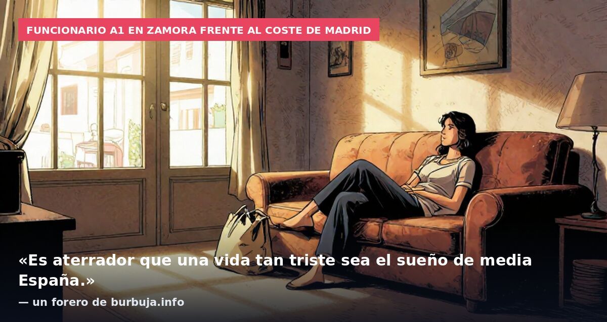 Funcionario A1 en Zamora frente al coste de Madrid: «Es aterrador que una vida tan triste sea el sueño de media España.» — un forero de burbuja.info