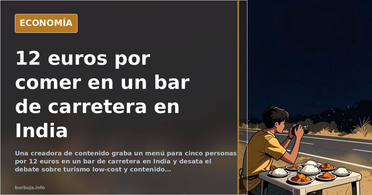 Una creadora de contenido come en un bar de carretera en India por 12 euros