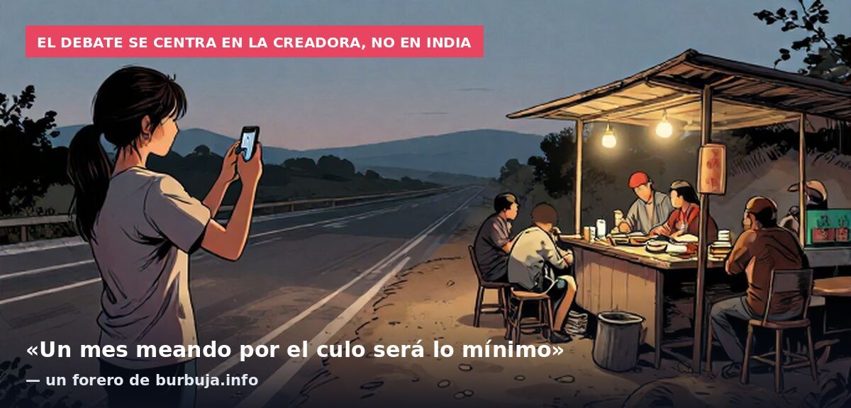 El debate se centra en la creadora, no en India: «Un mes meando por el culo será lo mínimo» — un forero de burbuja.info