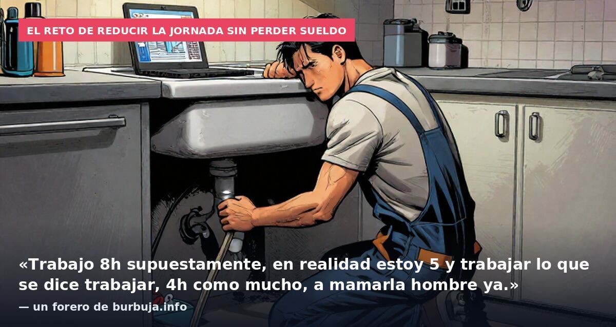 El reto de reducir la jornada sin perder sueldo: «Trabajo 8h supuestamente, en realidad estoy 5 y trabajar lo que se dice trabajar, 4h como mucho, a mamarla hombre ya.» — un forero de burbuja.info
