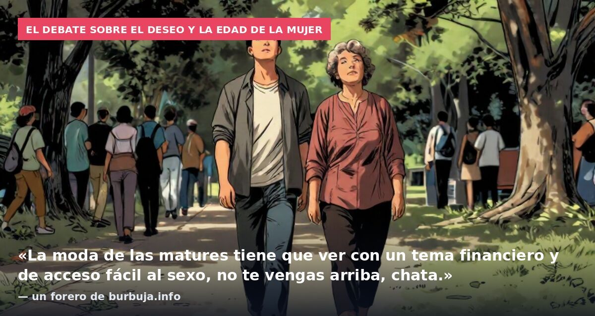 El debate sobre el deseo y la edad de la mujer: «La moda de las matures tiene que ver con un tema financiero y de acceso fácil al sexo, no te vengas arriba, chata.» — un forero de burbuja.info