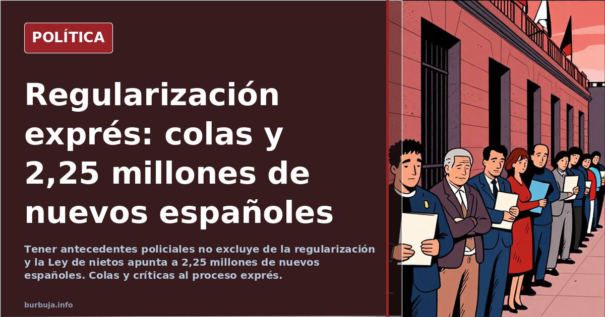 Regularización exprés: colas, antecedentes y 2,25 millones de nuevos españoles