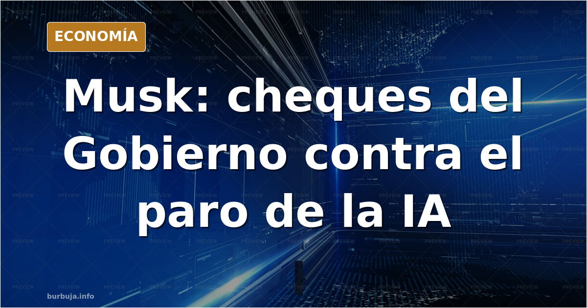 Ilustración editorial de un robot industrial junto a una pila de cheques gubernamentales sobre fondo azul marino y dorado
