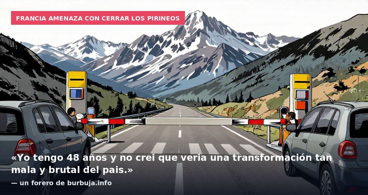 Francia amenaza con cerrar los Pirineos: «Yo tengo 48 años y no crei que veria una transformación tan mala y brutal del pais.» — un forero de burbuja.info