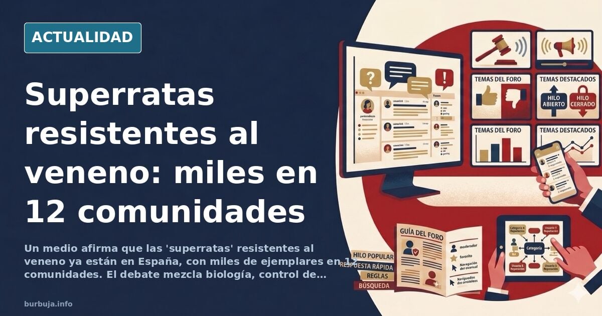 «Las 'superratas' resistentes al veneno ya están en España»