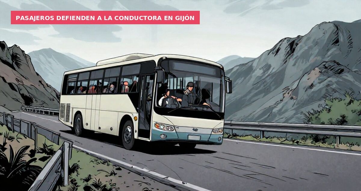 Pasajeros defienden a la conductora en Gijón
