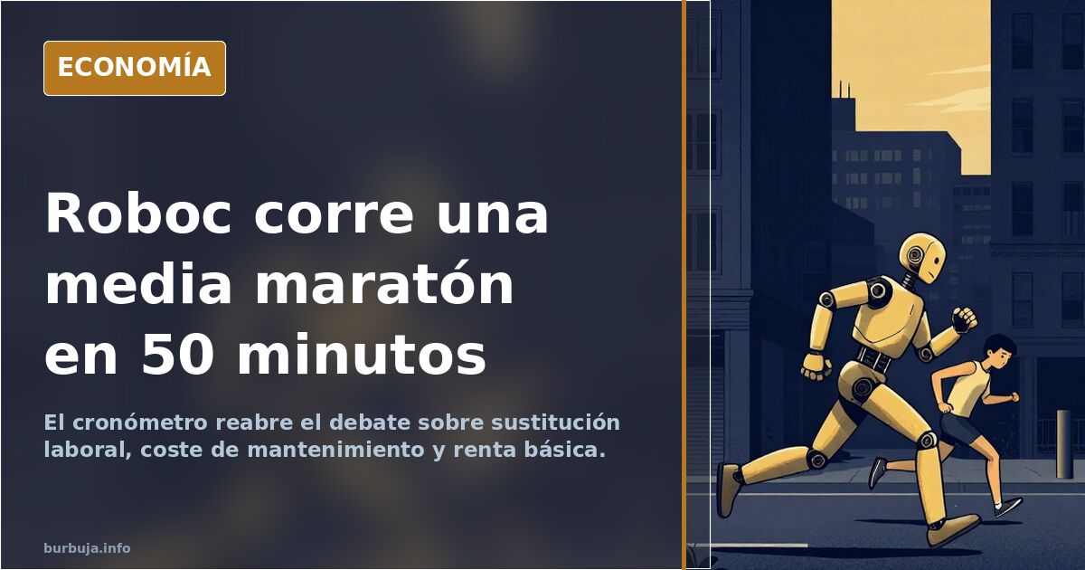 Un roboc corre una media maratón en 50 minutos y el debate es qué pasa con el trabajo humano