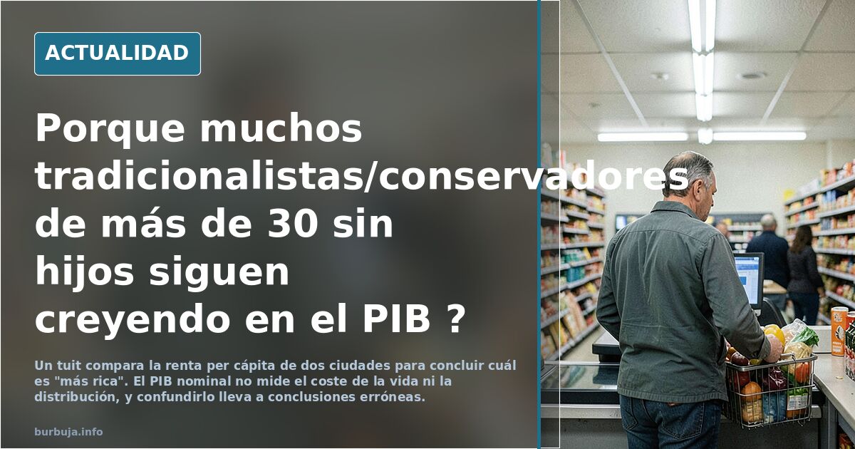 Porque muchos tradicionalistas/conservadores de más de 30 sin hijos siguen creyendo en el PIB ?