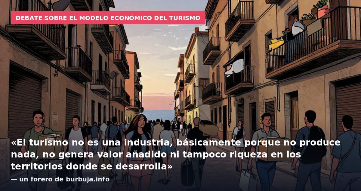 Debate sobre el modelo económico del turismo: «El turismo no es una industria, básicamente porque no produce nada, no genera valor añadido ni tampoco riqueza en los territorios donde se desarrolla» — un forero de burbuja.info