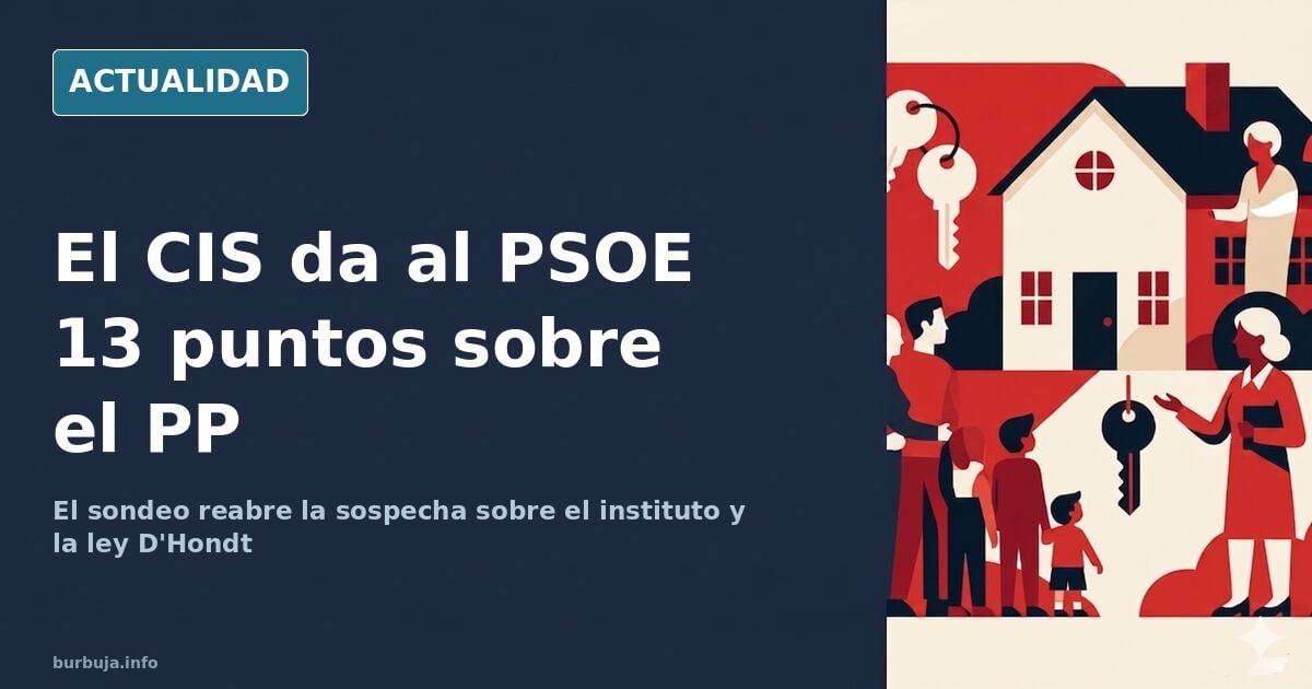 El CIS da al PSOE un 36,4% y 13 puntos sobre el PP