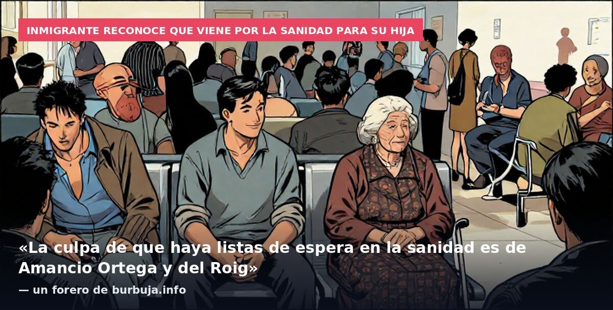 Inmigrante reconoce que viene por la sanidad para su hija: «La culpa de que haya listas de espera en la sanidad es de Amancio Ortega y del Roig» — un forero de burbuja.info
