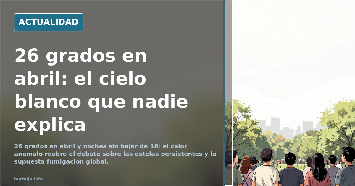 El calor de abril reabre el debate sobre las estelas: 26 grados en el norte