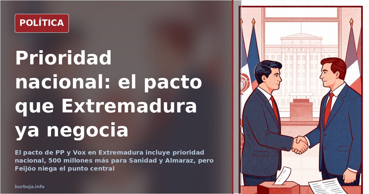 Vox y PP pactan la prioridad nacional en Extremadura