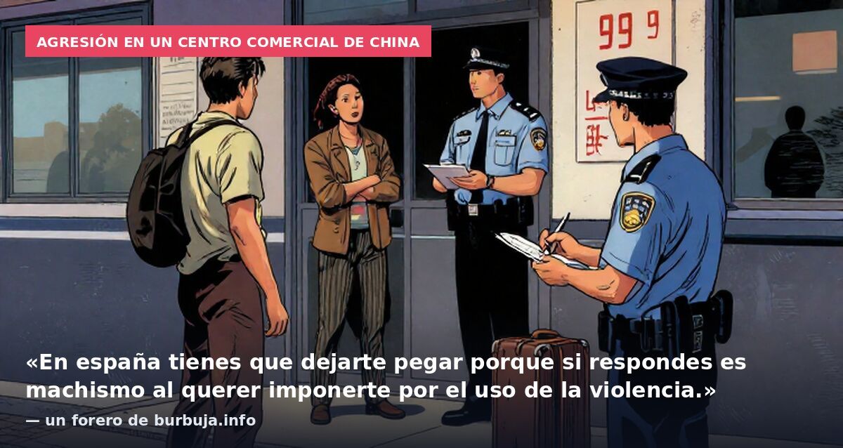 Agresión en un centro comercial de China: «En españa tienes que dejarte pegar porque si respondes es machismo al querer imponerte por el uso de la violencia.» — un forero de burbuja.info