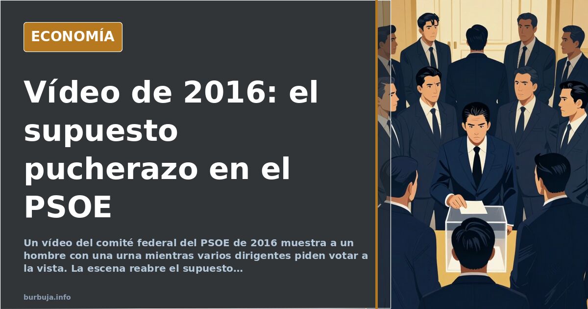 Un vídeo de 2016 reabre el supuesto pucherazo en el PSOE