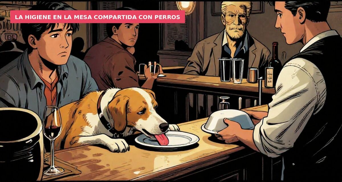 La higiene en la mesa compartida con perros