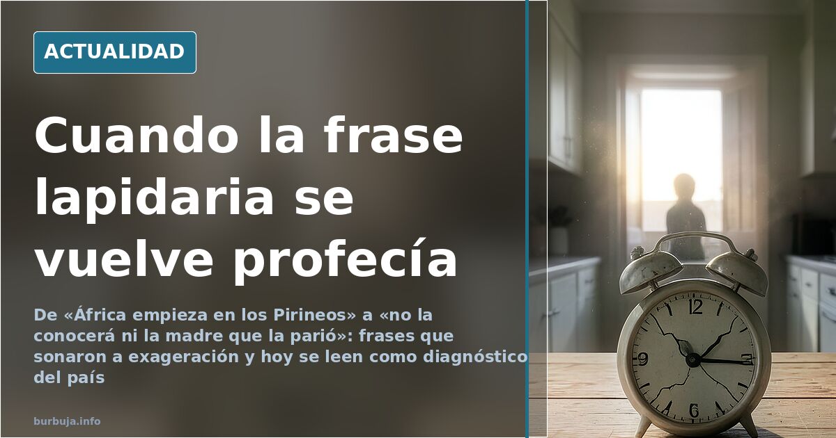 Frases lapidarias: del «África empieza en los Pirineos» a «no la conocerá ni la madre que la parió»