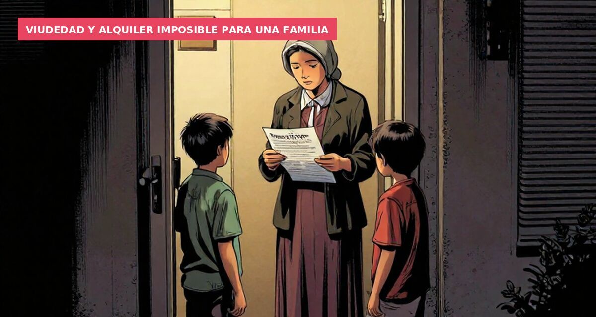 Viudedad y alquiler imposible para una familia