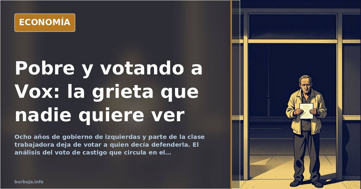 El voto de la España que se empobrece: por qué parte de la clase trabajadora deja de votar a la izquierda