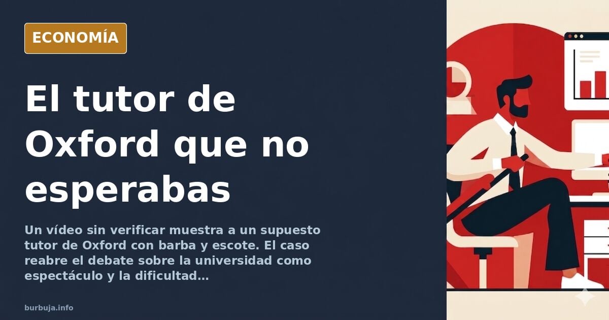 El tutor de Oxford que reabre el debate sobre la universidad