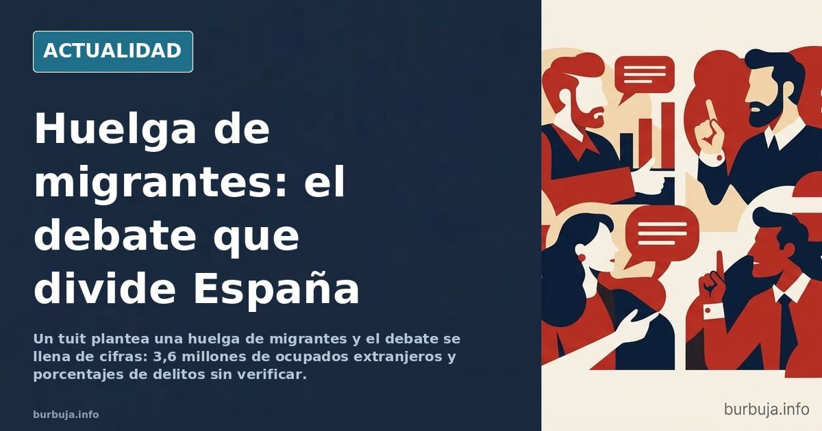 Un tuit plantea una huelga de migrantes y el debate deriva en cifras