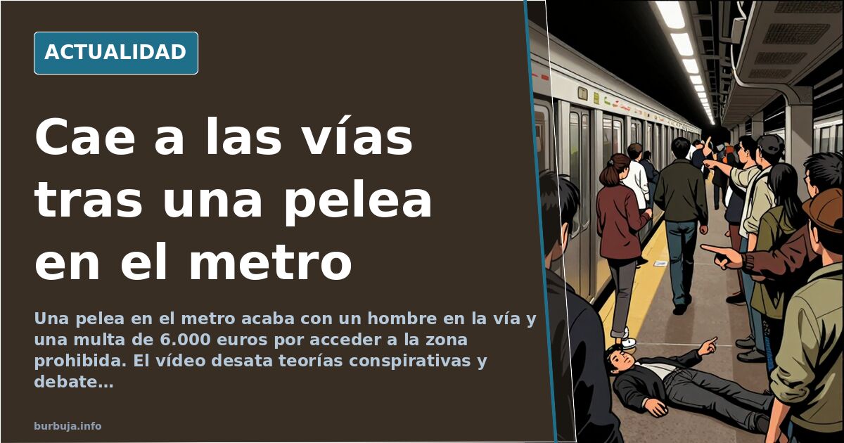 Mann fällt nach Streit auf Gleise der Metro Barcelona