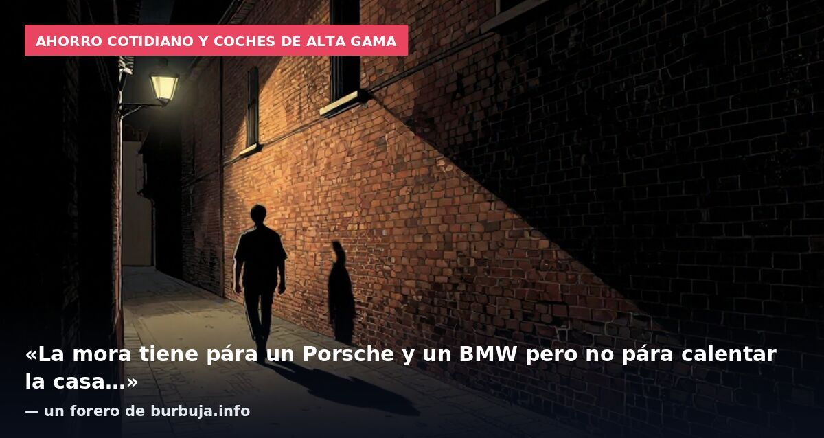 Ahorro cotidiano y coches de alta gama: «La mora tiene pára un Porsche y un BMW pero no pára calentar la casa…» — un forero de burbuja.info