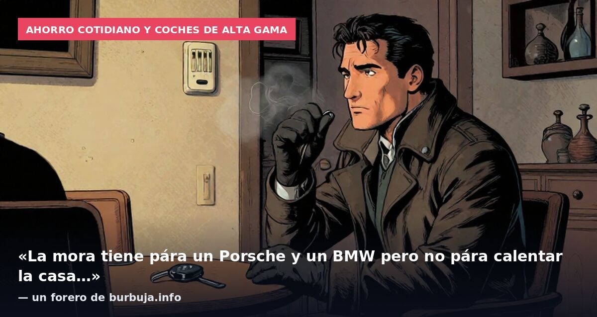 Ahorro cotidiano y coches de alta gama: «La mora tiene pára un Porsche y un BMW pero no pára calentar la casa…» — un forero de burbuja.info