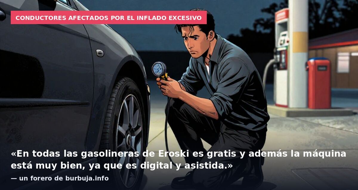 Gasolineras hinchado de ruedas a 1.50€