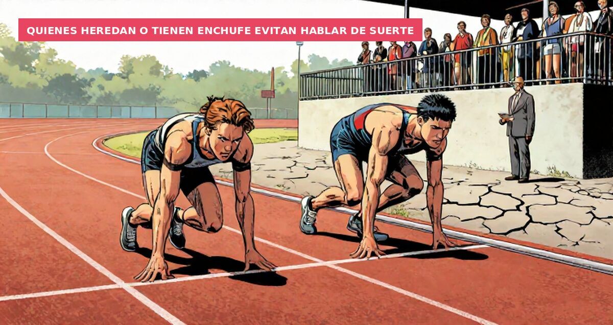 Quienes heredan o tienen enchufe evitan hablar de suerte