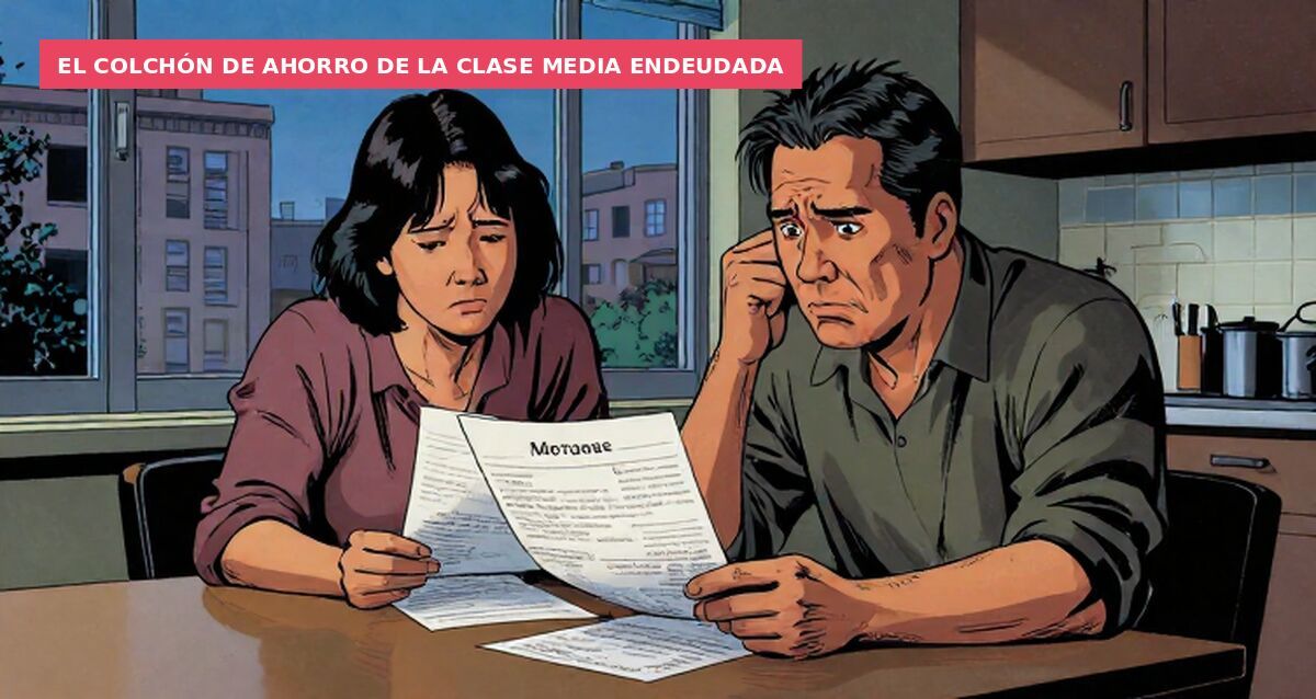 El colchón de ahorro de la clase media endeudada