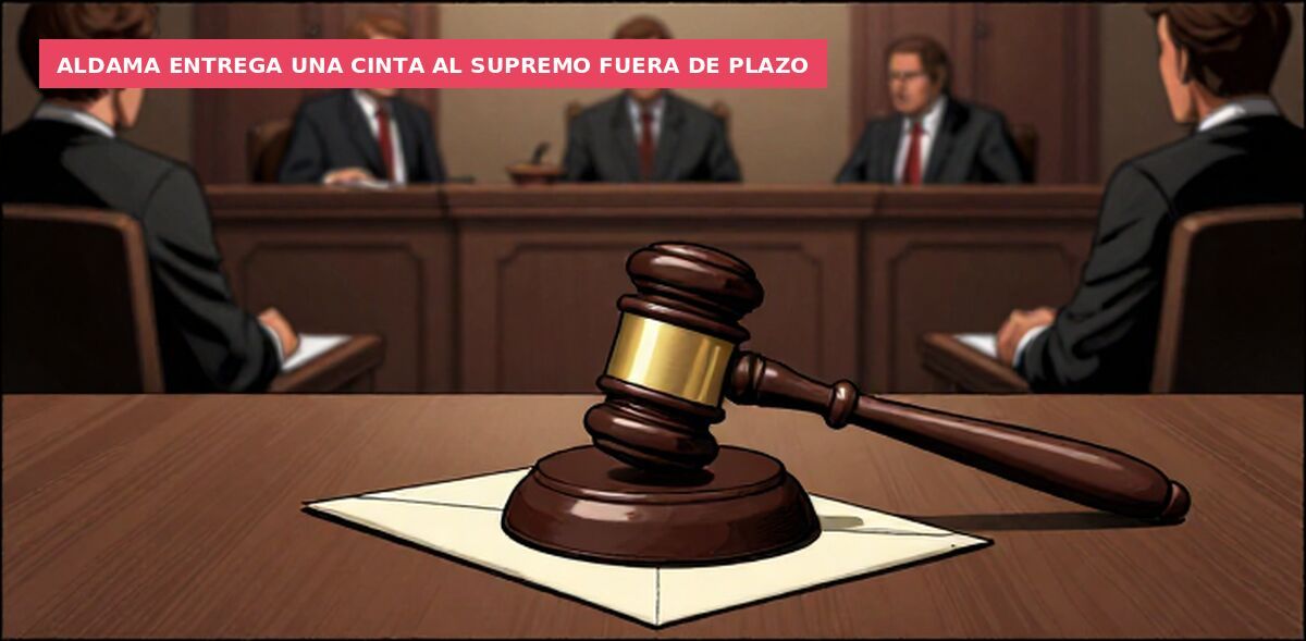 Aldama entrega una cinta al Supremo fuera de plazo