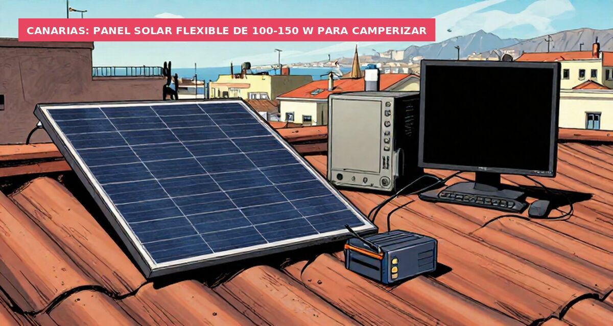 Canarias: panel solar flexible de 100-150 W para camperizar