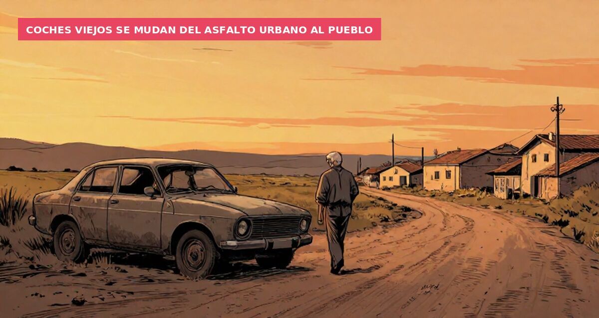 Coches viejos se mudan del asfalto urbano al pueblo