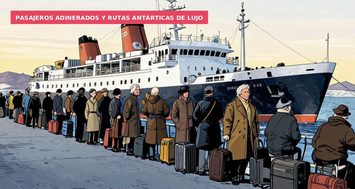 Pasajeros adinerados y rutas antárticas de lujo