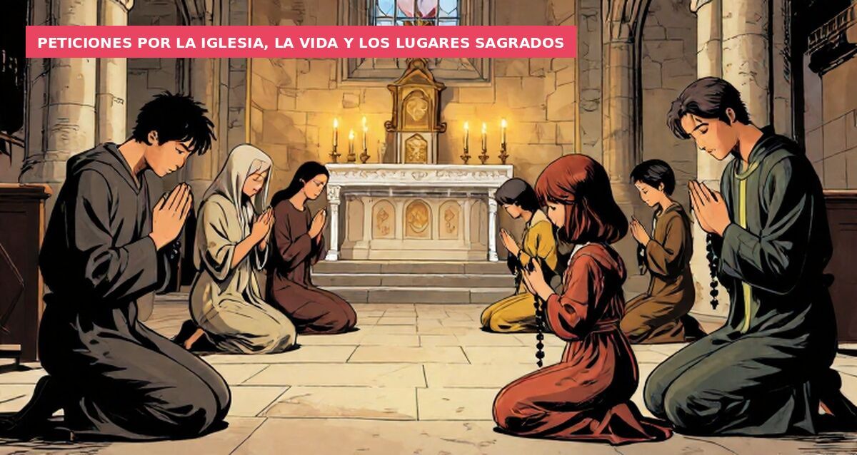 Peticiones por la Iglesia, la vida y los lugares sagrados