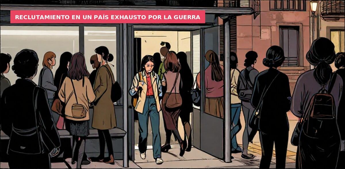 Reclutamiento en un país exhausto por la guerra
