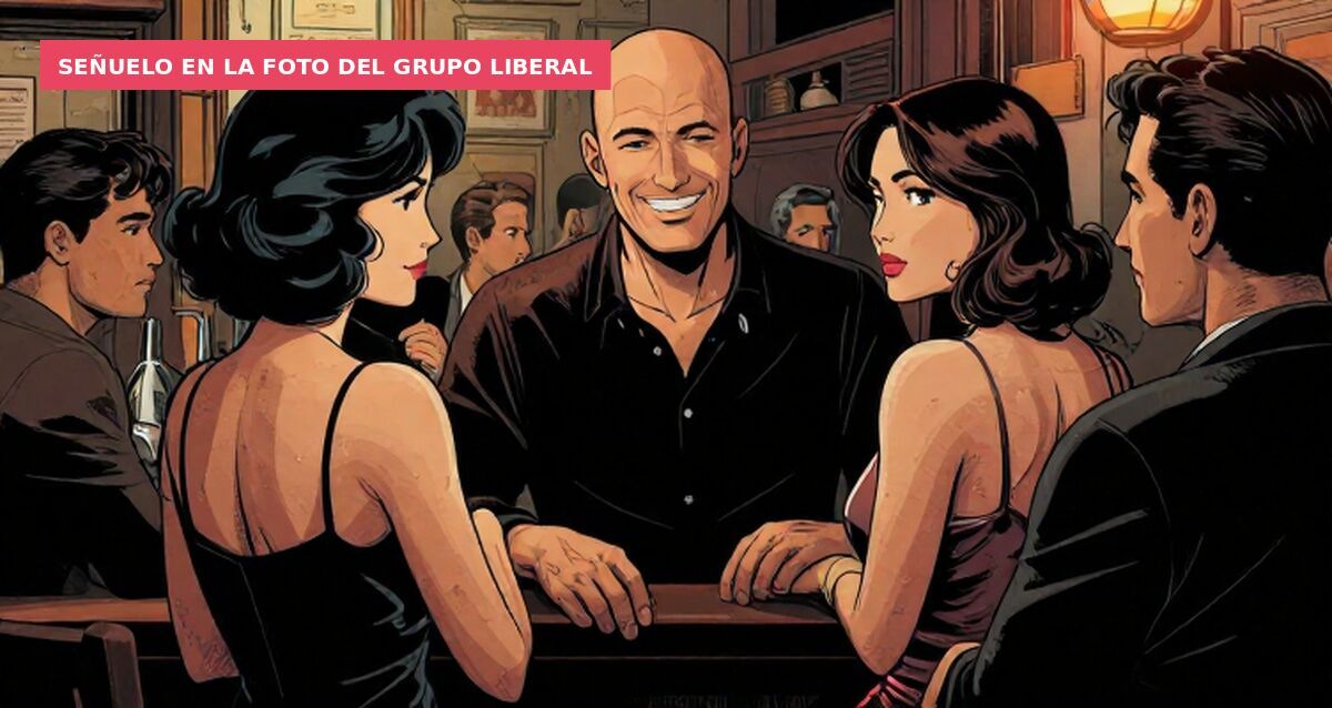 Señuelo en la foto del grupo liberal