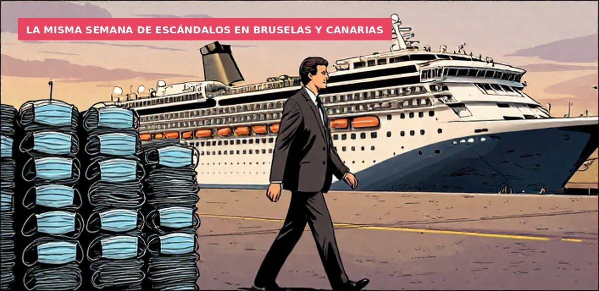 La misma semana de escándalos en Bruselas y Canarias