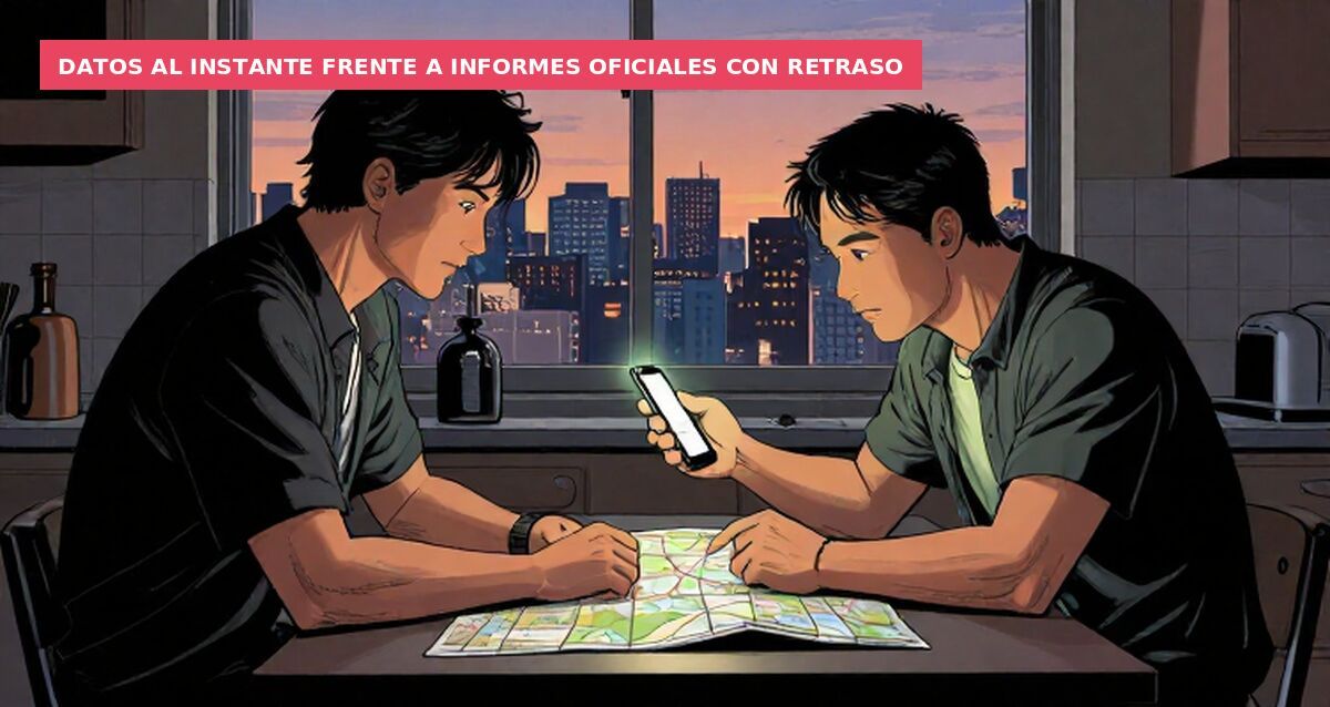 Datos al instante frente a informes oficiales con retraso