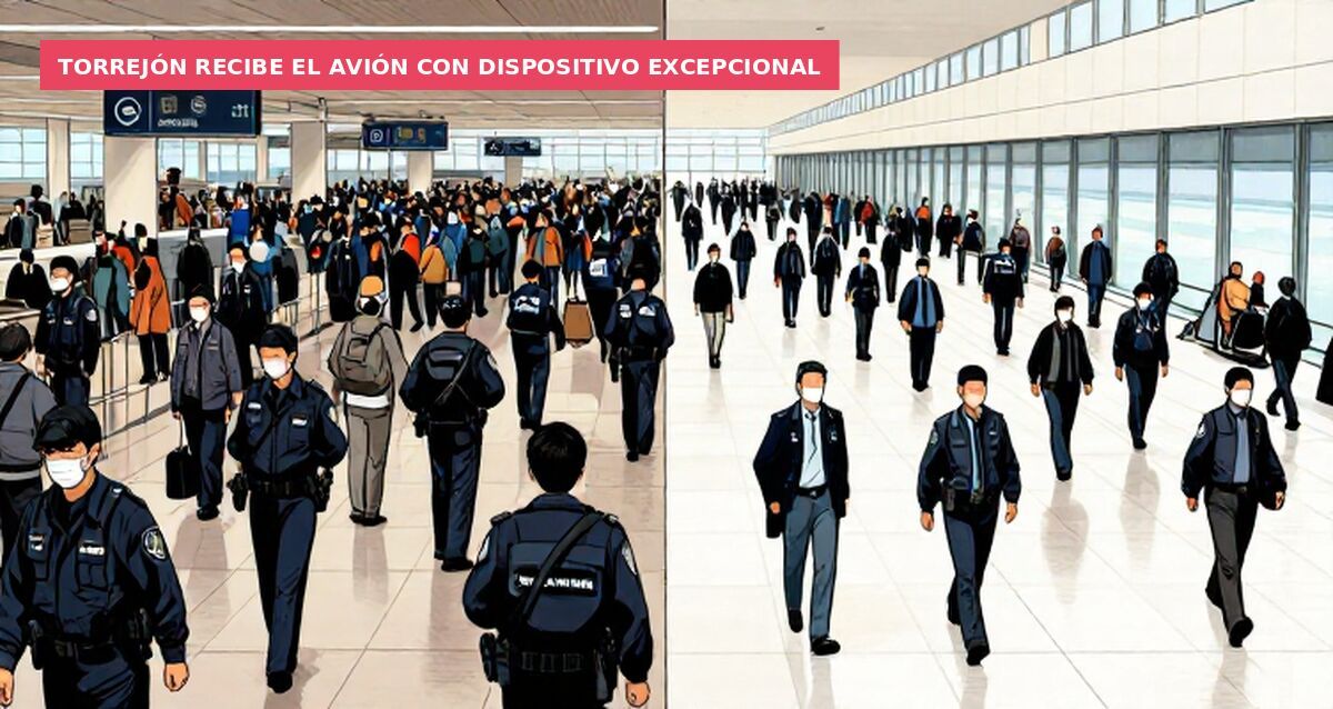 Torrejón recibe el avión con dispositivo excepcional