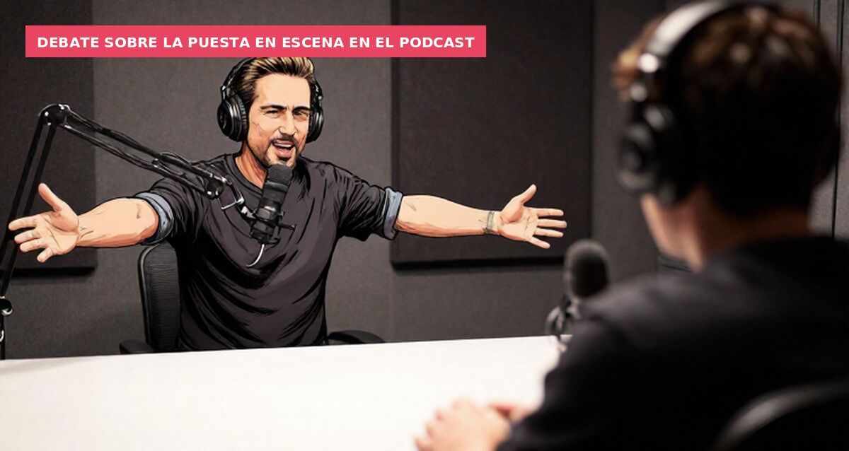 Debate sobre la puesta en escena en el podcast