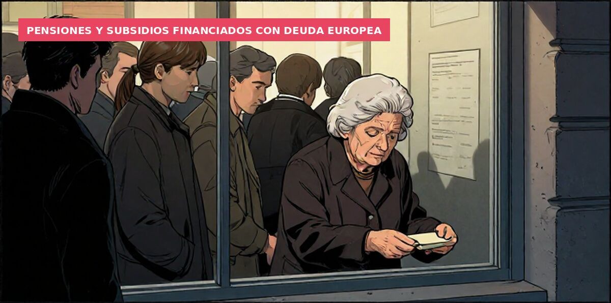 Pensiones y subsidios financiados con deuda europea