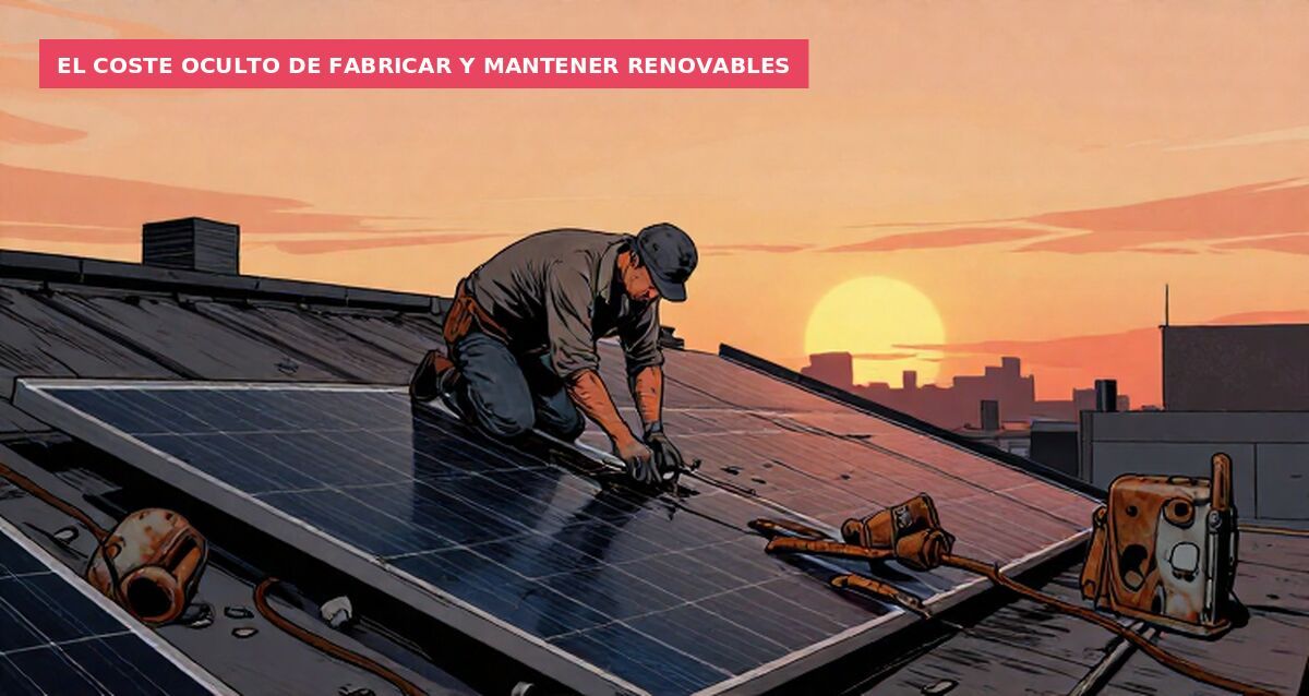 El coste oculto de fabricar y mantener renovables