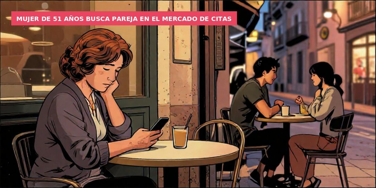 Mujer de 51 años busca pareja en el mercado de citas