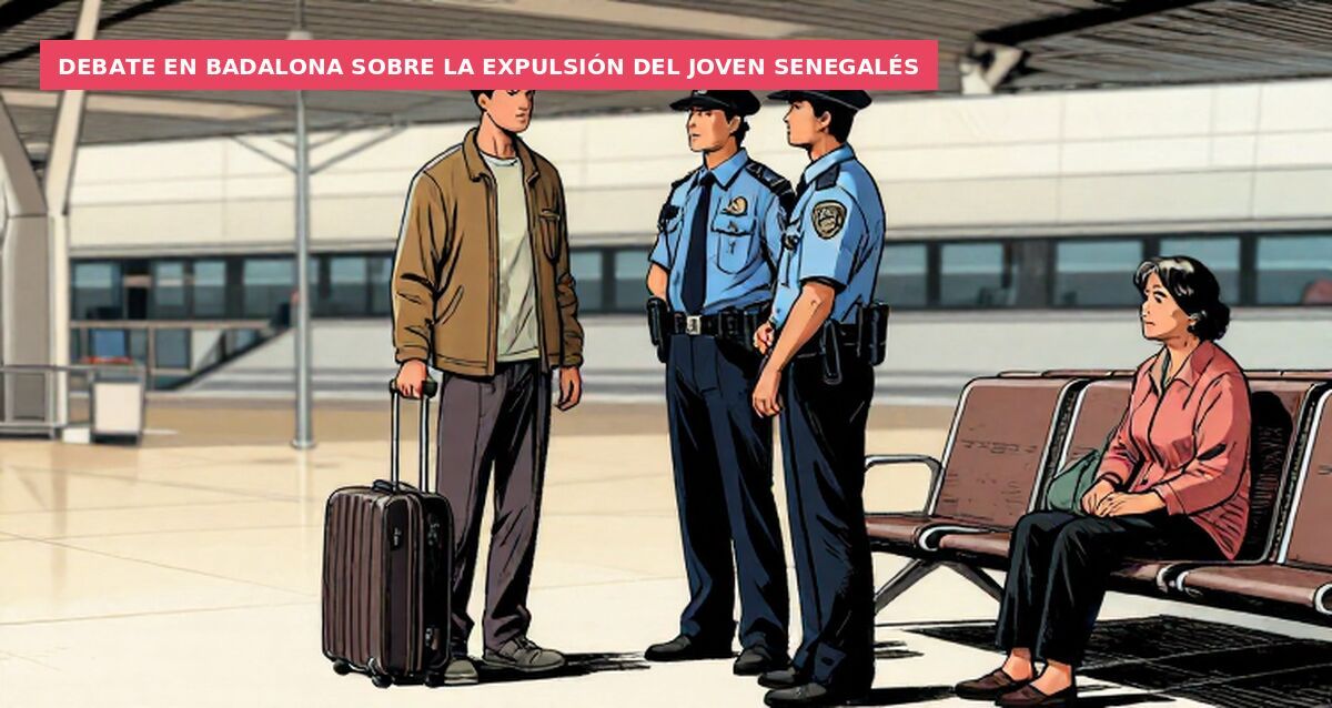 Debate en Badalona sobre la expulsión del joven senegalés