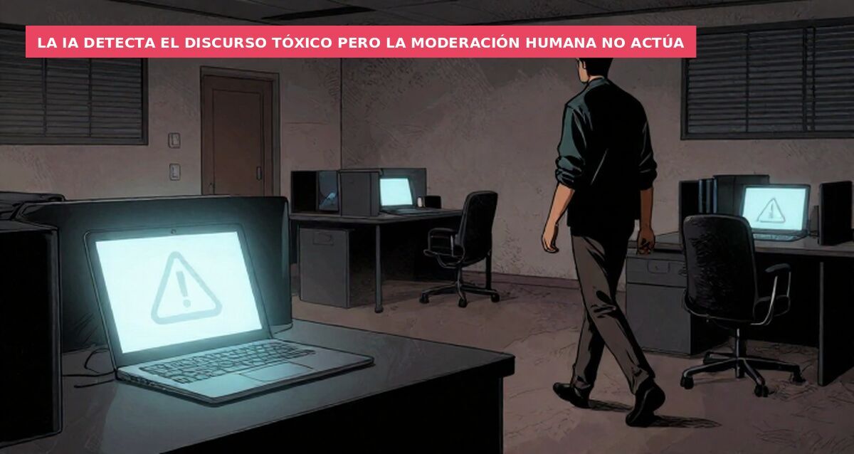 La IA detecta el discurso tóxico pero la moderación humana no actúa