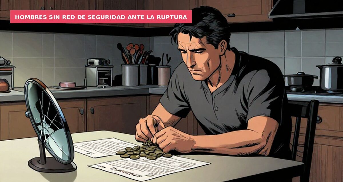 Hombres sin red de seguridad ante la ruptura