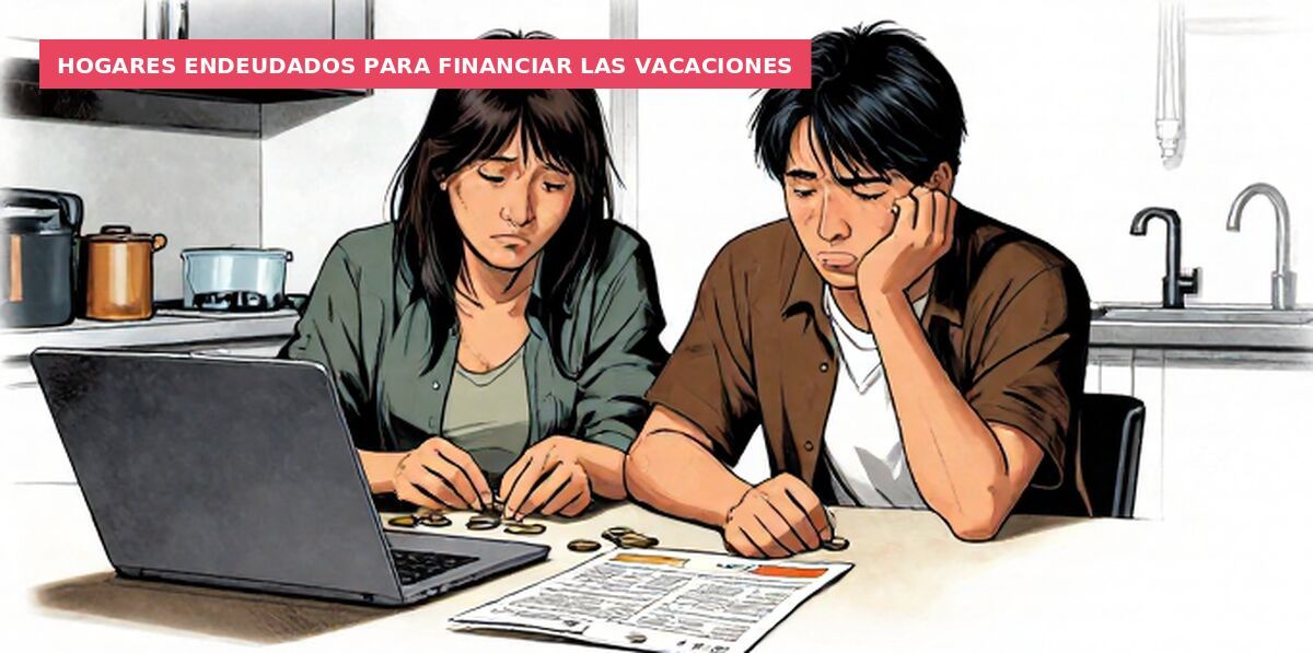Hogares endeudados para financiar las vacaciones
